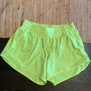 I am selling Lime Green Lululemon shorts. These are the best shorts ever!
